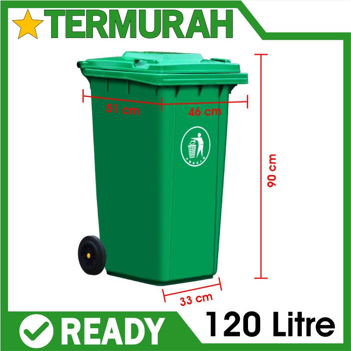 Tong Sampah  Tempat  Dustbin BESAR  120  Liter  120L litre  