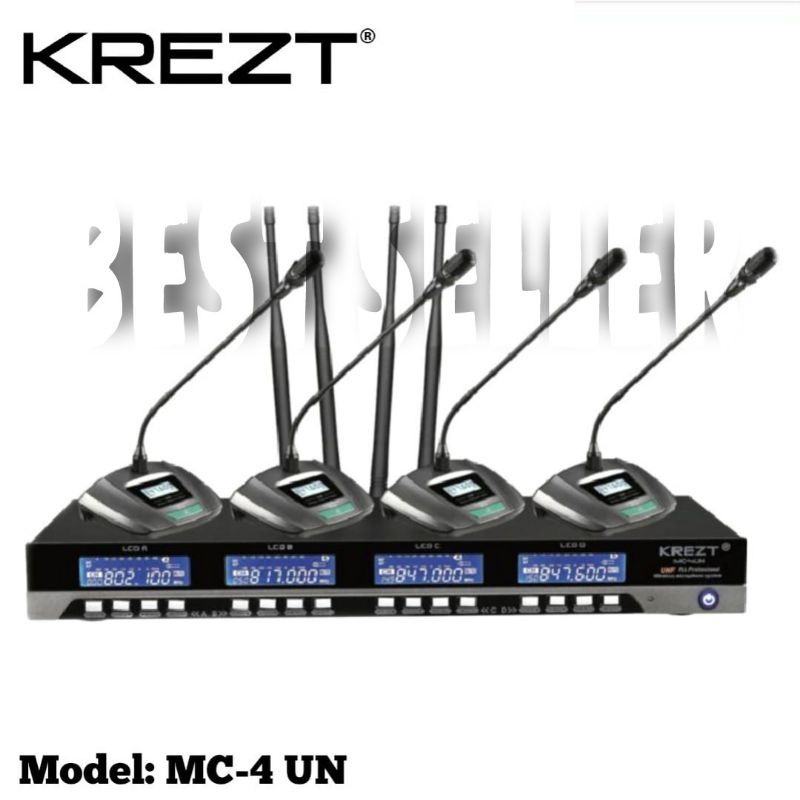 Mic Wireless Podium Krezt MC 4 UN Original 4 Mic Meja