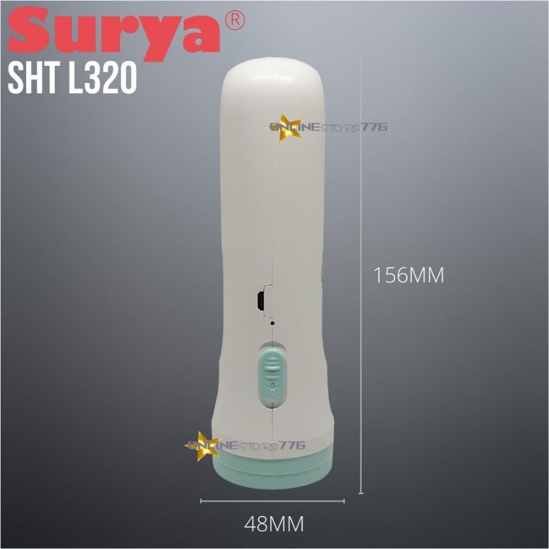 Senter Tangan Surya Model Unik / Senter Emergency Surya SHT L320 Lithium Bisa Gojek / Grab Medan