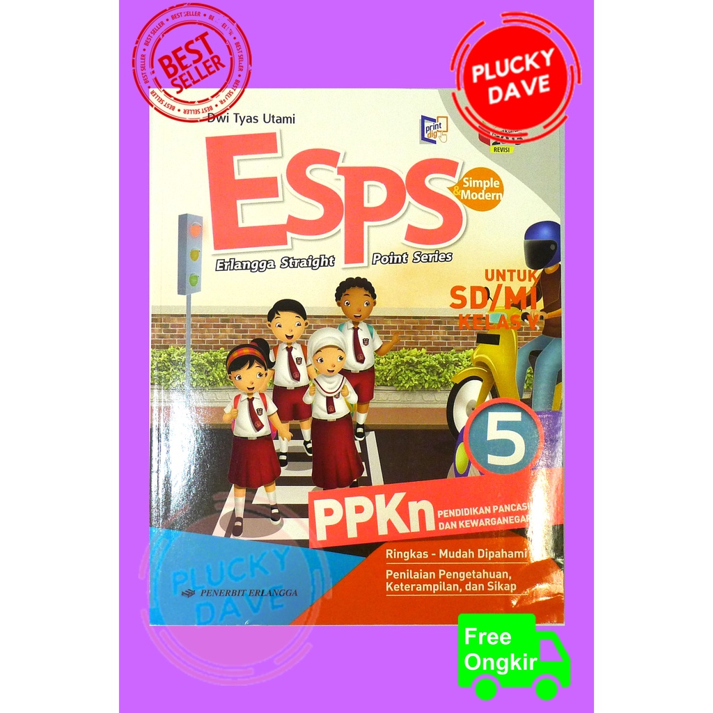 Buku ESPS PPKN kelas 5 SD Erlangga
