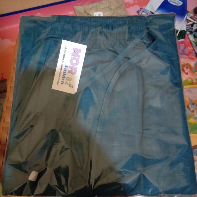 Celana kulot Panjang cigaret remaja ABG pola lebar-Toska Tua