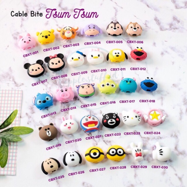 CABLE BITE / CABLE PROTECTOR TSUM-TSUM (CBXT-001 - CBXT-020)