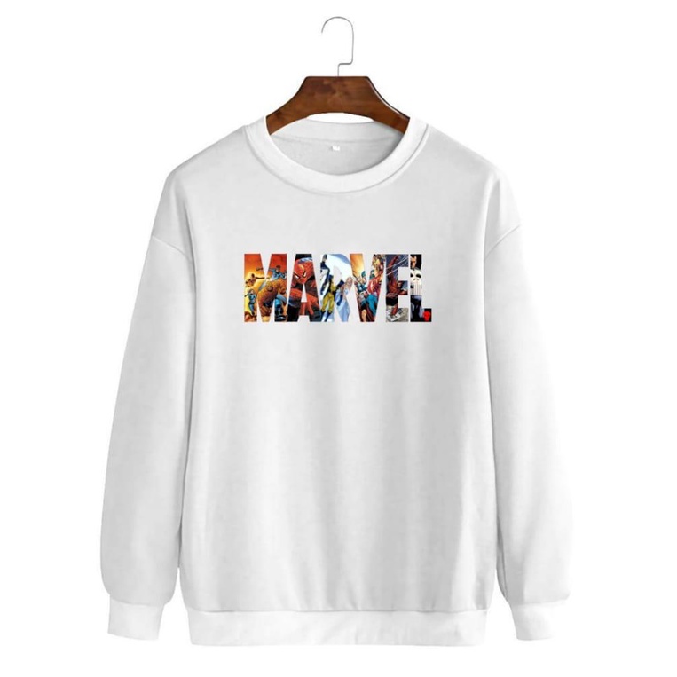 Noveli wear - Sweatshirt roughneck anime | sweater crewneck basic unisex distro Marvel berkualitas sablon digital