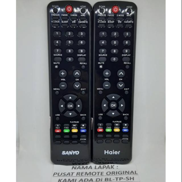 REMOTE REMOT TV SANYO HAIER LED LCD HTR-D18A ORIGINAL ASLI PANJANG