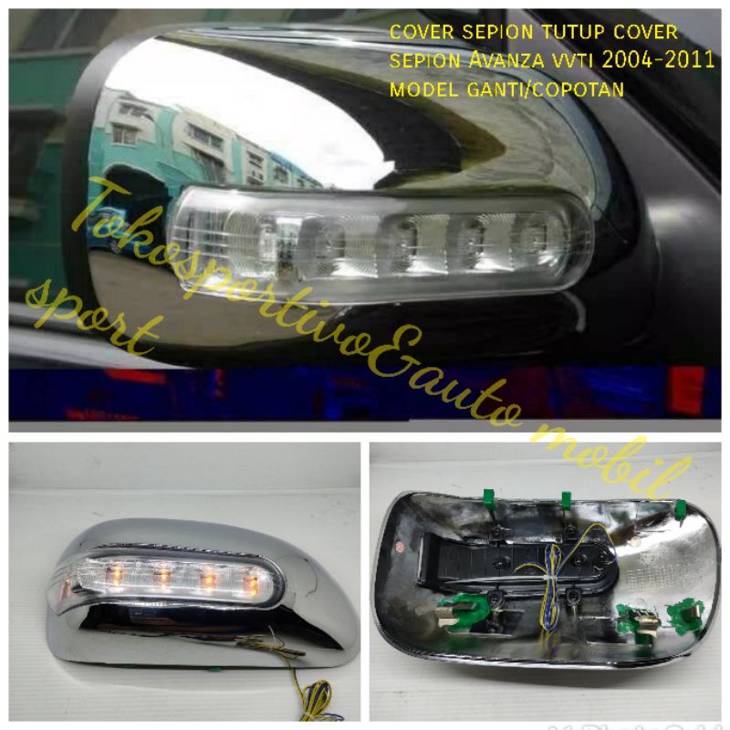 Cover sepion Tutup mirror cover sepion Toyota Avanza VVT-i 2004-2011 krome lampu model ganti copotan