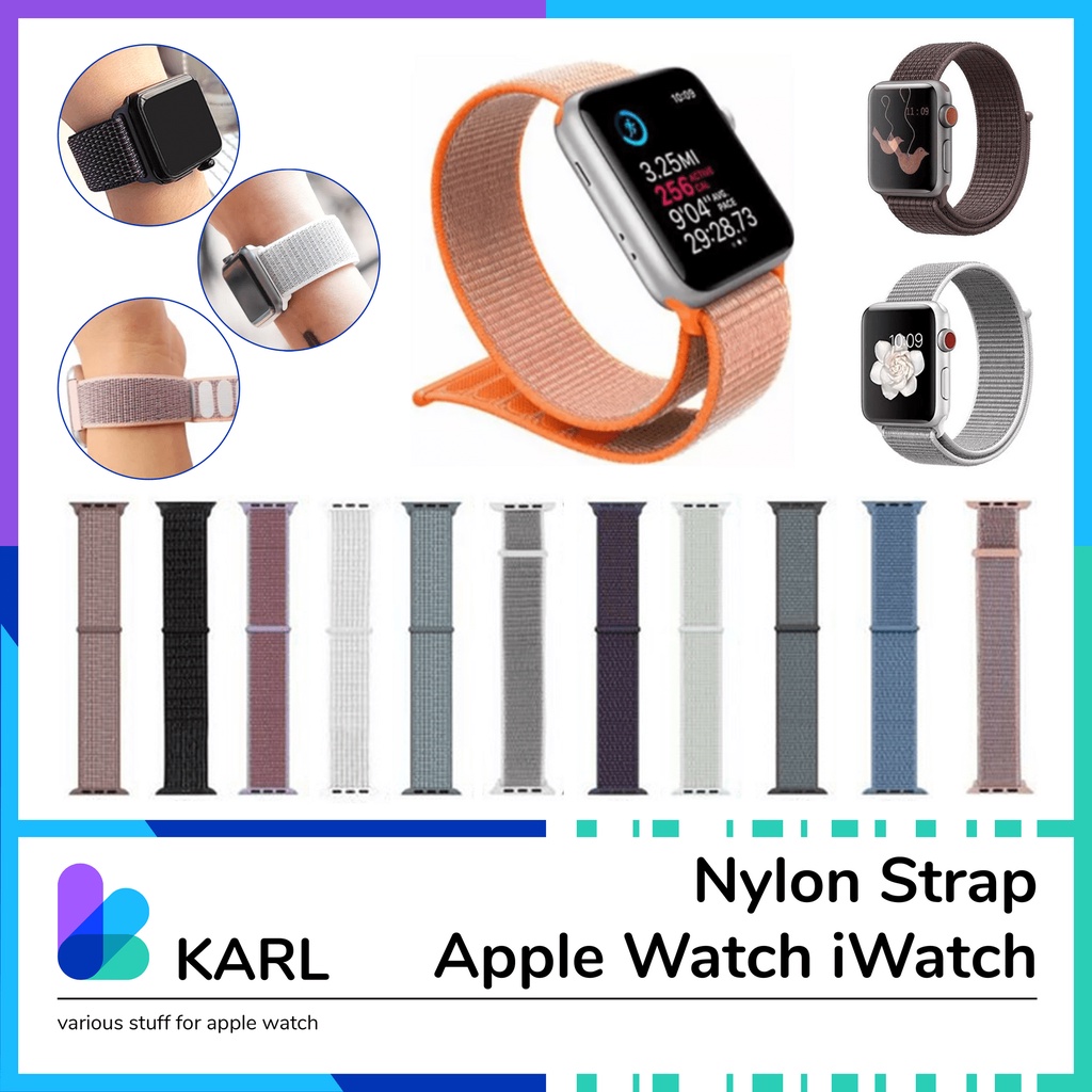 New Nylon Strap Apple Watch iWatch All Series 1/2/3/4/5/6/7 T500 T55 T500plus HW22 IWO W26