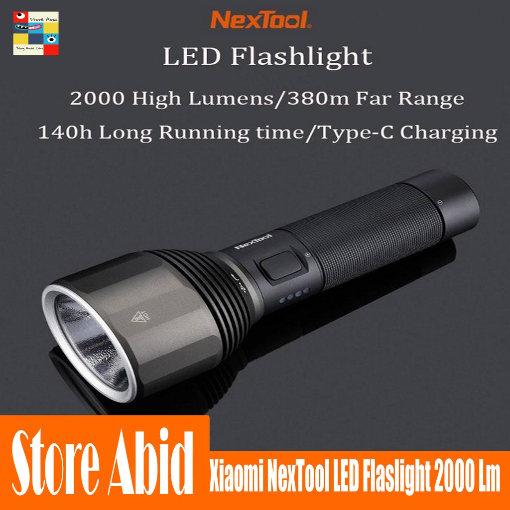 Xiaomi NexTool Senter LED USB Rechargeable 2000 Lumens 380 meter