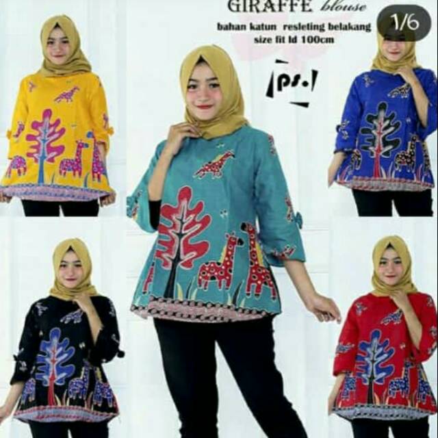 BLOUSE JERAPAH KEKINIAN BLOUSE BAJU BATIK KERJA WANITA BATIK REMAJA