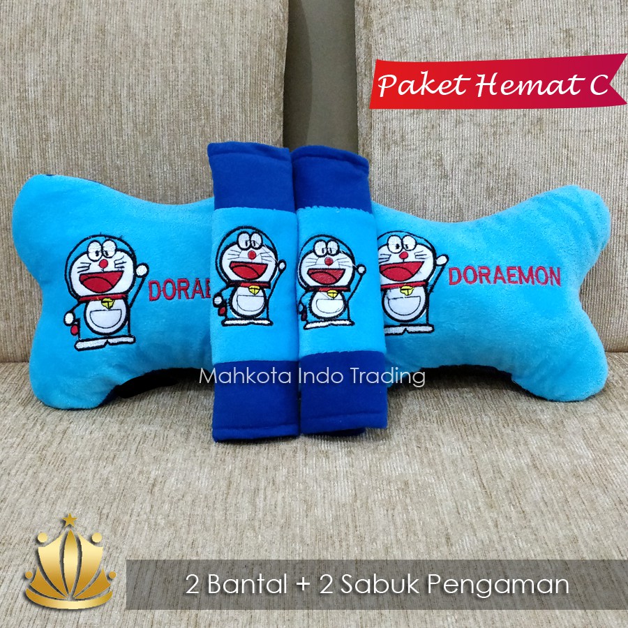 BANTAL MOBIL DORAEMON / TEMPAT SAMPAH DORAEMON / AKSESORIS MOBIL DORAEMON PAKET HEMAT