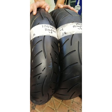 paket ban bekas Metzeler roadtech 01 120 70 17 & 180 55 17 not Batlax Pirelli Dunlop Michelin Shinko
