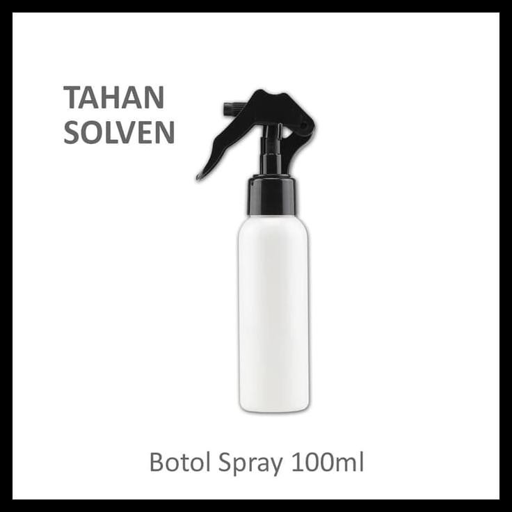 Botol Spray Warna Putih Susu 100ml Kepala Spray Warna Hitam