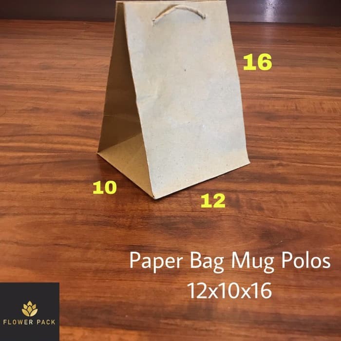 

Paperbag Mug Polos 12x10x16 Tas Gelas Tas Kertas Tas Souvenir Belanja