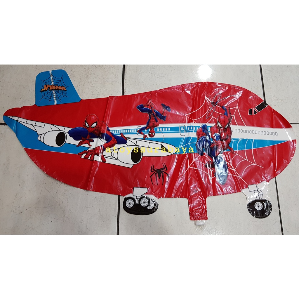 PESAWAT BIASA SPIDERMAN (BALON GAS/FOIL/TERBANG/KARAKTER)