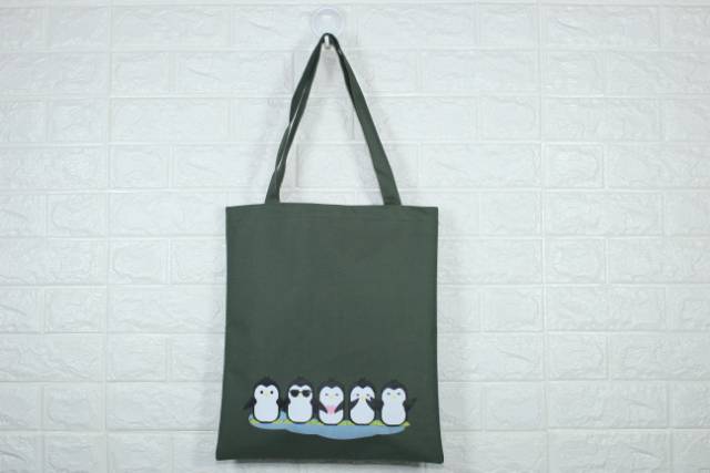 Totebag Semi Canvas Pinguin