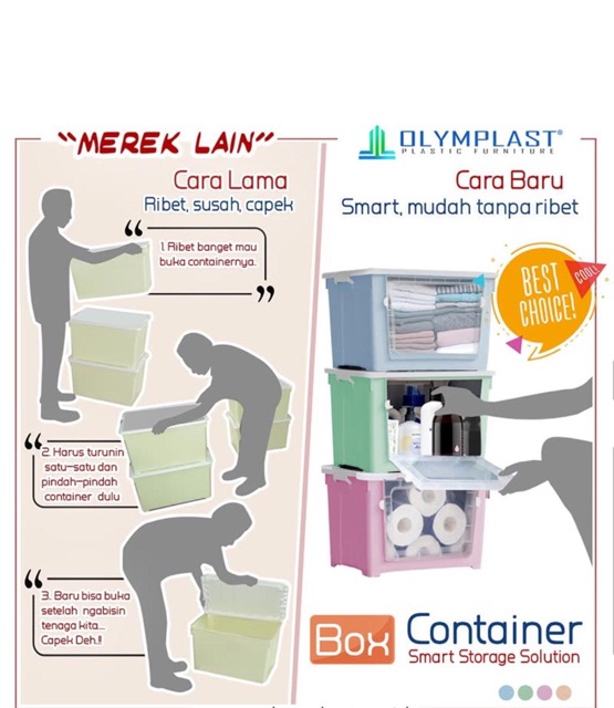 OBC Box Container OBC 62 Liter Kotak Plastik Penyimpanan Premium