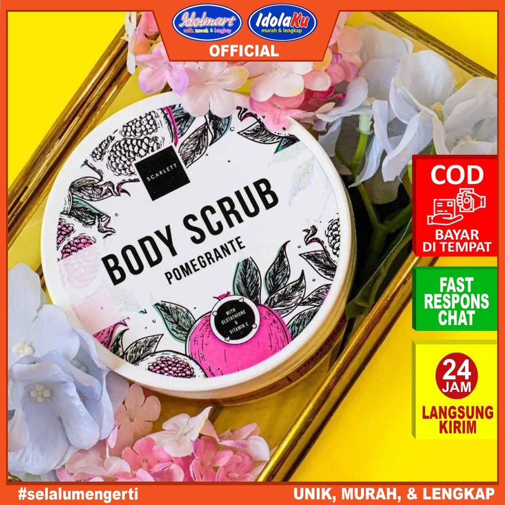 IDOLAKU Scarlett Whitening Body Scrub 250ml /  Lulur Pemutih Kulit