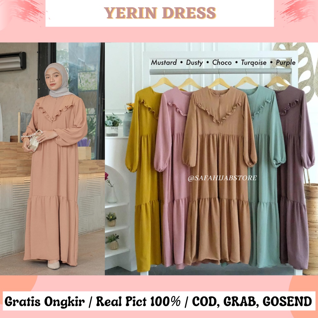 YERIN DRESS / DRESS PESTA / DRESS KONDANGAN / DRESS POLOS / BUSUI