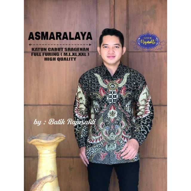 Batik Solo ASMARALAYA Kemeja Pria Katun Halus Sragenan Full Furing