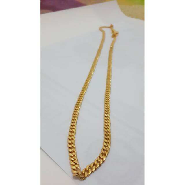 Kalung rantai sedang lapis emas 24k