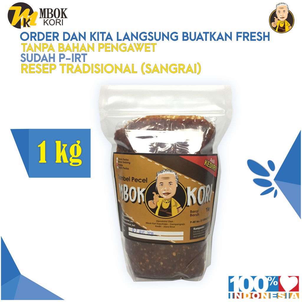 

Sambel Pecel Kediri Mbok Kori - Rasa Tidak Pedas ( 1 Kg )