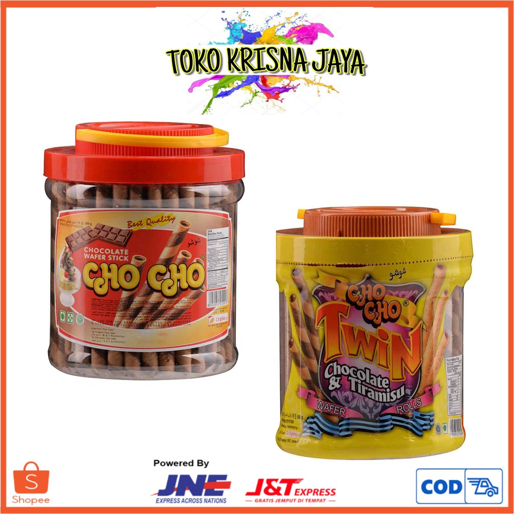 

CHO CHO WAFER STICK CHOCOLATE | TWIN CHOCOLATE TIRAMISU TOPLES NETTO 500 GR