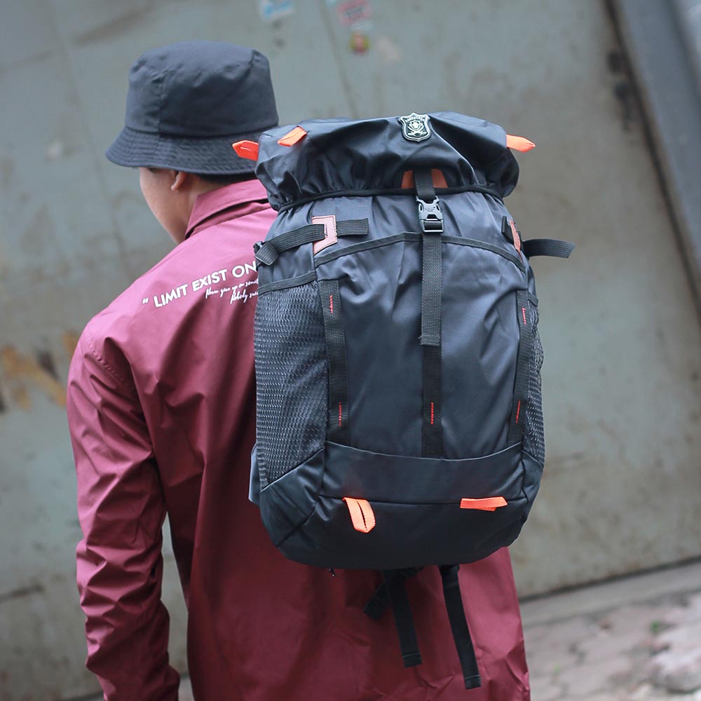 Tas Gunung 40 Liter Tas Ransel Semi Keril 40L Hitam Backpack Travel Hiking Camping 403