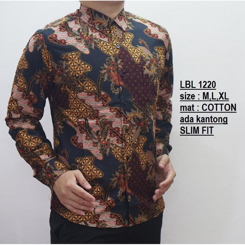 KEMEJA BATIK | BATIK PRIA | BATIK COWOK || BATIK SLIMFIT | KEMEJA SLIMFIT | BATIK ORIGINAL LBL55