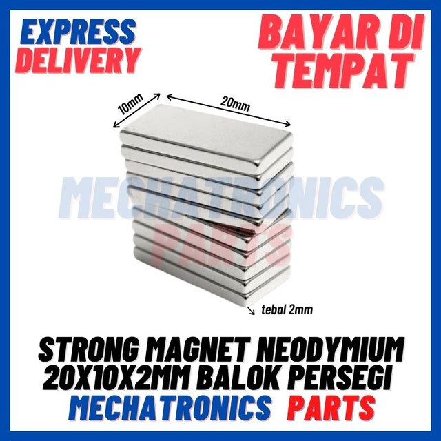 [MGT-9018] STRONG MAGNET NEODYMIUM 20X10X2MM BALOK PERSEGI PETAK KOTAK