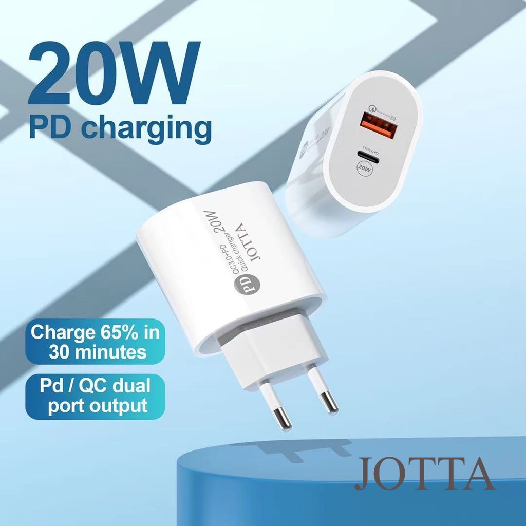 Kepala adaptor charger JOTTA 3.1 A Quick charging fast charging Type C Super cepat original.