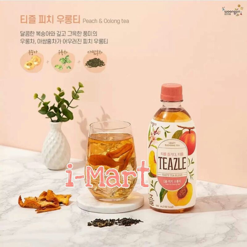 

Woongjin Teazle Peach & Olong Tea Minuman Teh Olong Rasa Persik 500ml