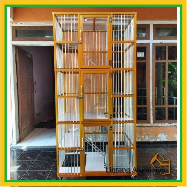 Kandang Kucing ALUMINIUM / 3TINGKAT GOLD Kokoh Kuat