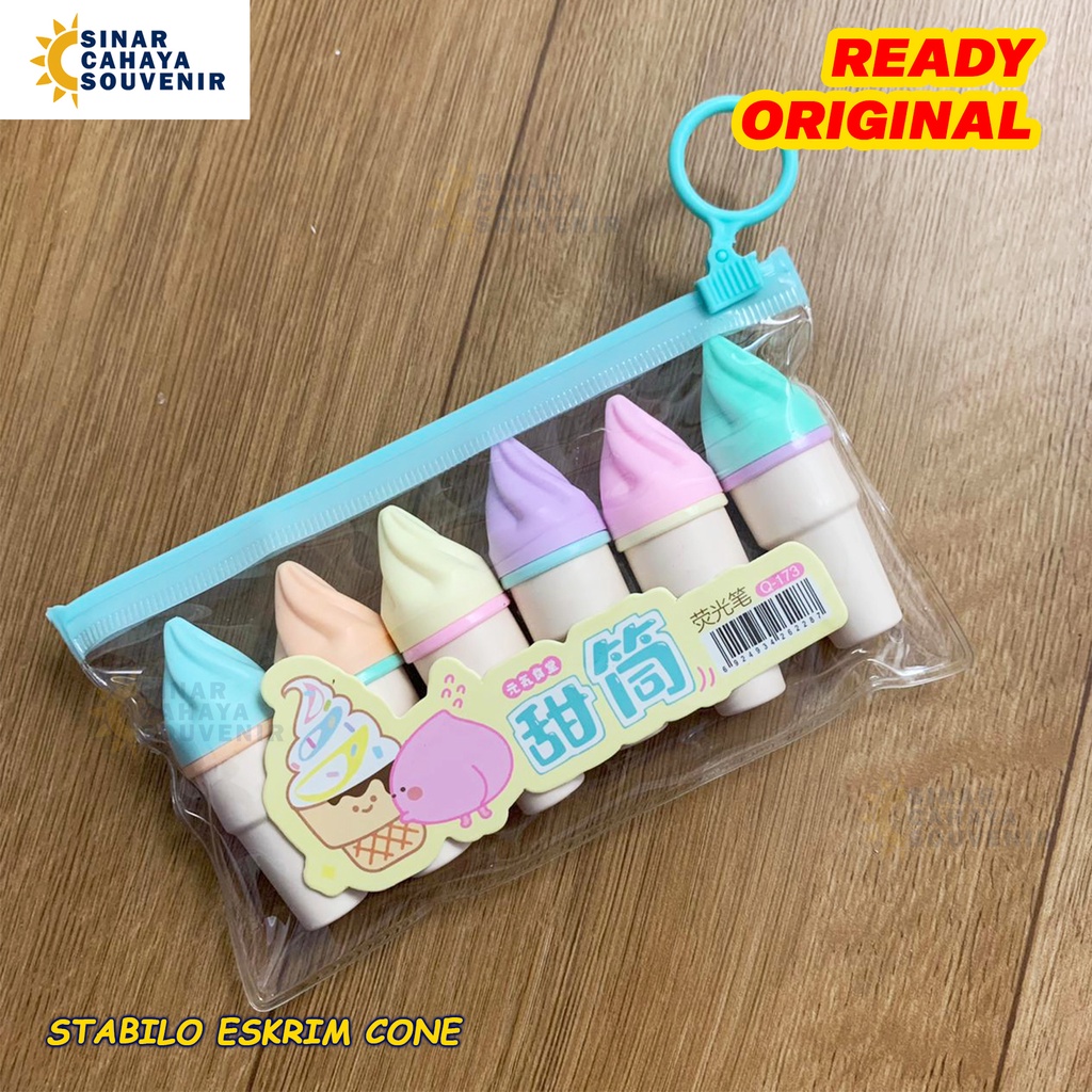 

Stabilo Ice Cream Cone | Highlighter Es Krim Warna Pastel ATK Lucu | Stationery Kantor Sekolah Murah Meriah