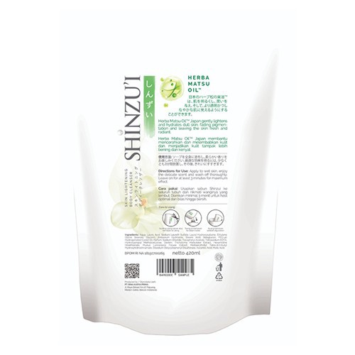 SHINZUI SKIN LIGHTENING BODY CLEANSER MATSU REFILL 420ML