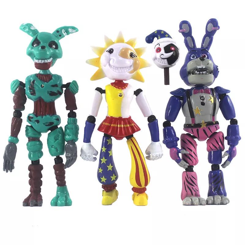 Figure Five Nights At Freddy's FNAF Freddy Set 8 Miniatur Pajangan Topper