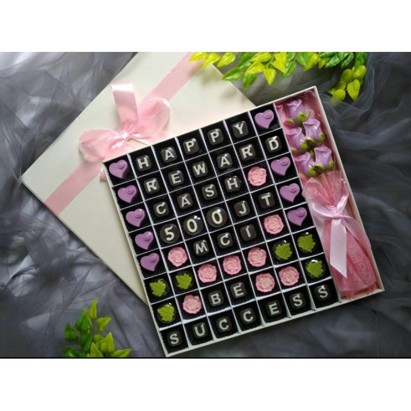 

coklat box 56+Bunga / coklat gift / coklat valentine