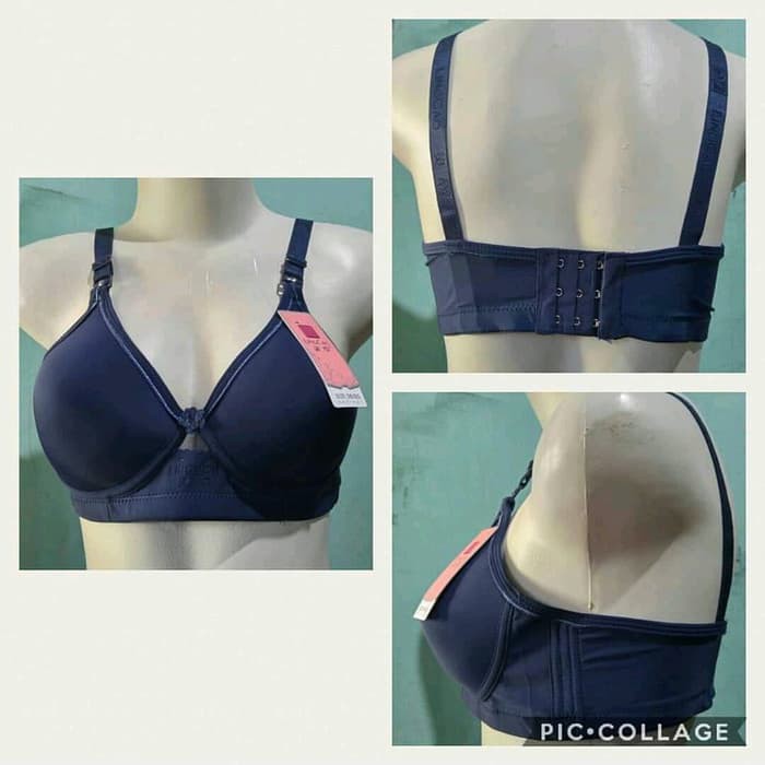 BH Lingcao B5 Cup Besar Kait 3 | Bra Ling Cao Busa Tanpa Kawat Wanita Dewasa Perempuan Kancing Tiga | Sguna | Pakaian Dalam Underwear