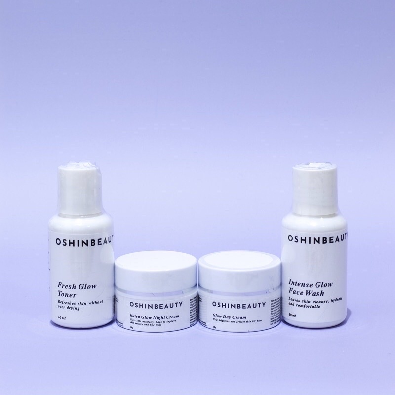 (OSHINBEAUTY) Paket Skincare Glow dan Acne Series Complete BPOM [Free Gift/Bonus]-Basic Glow