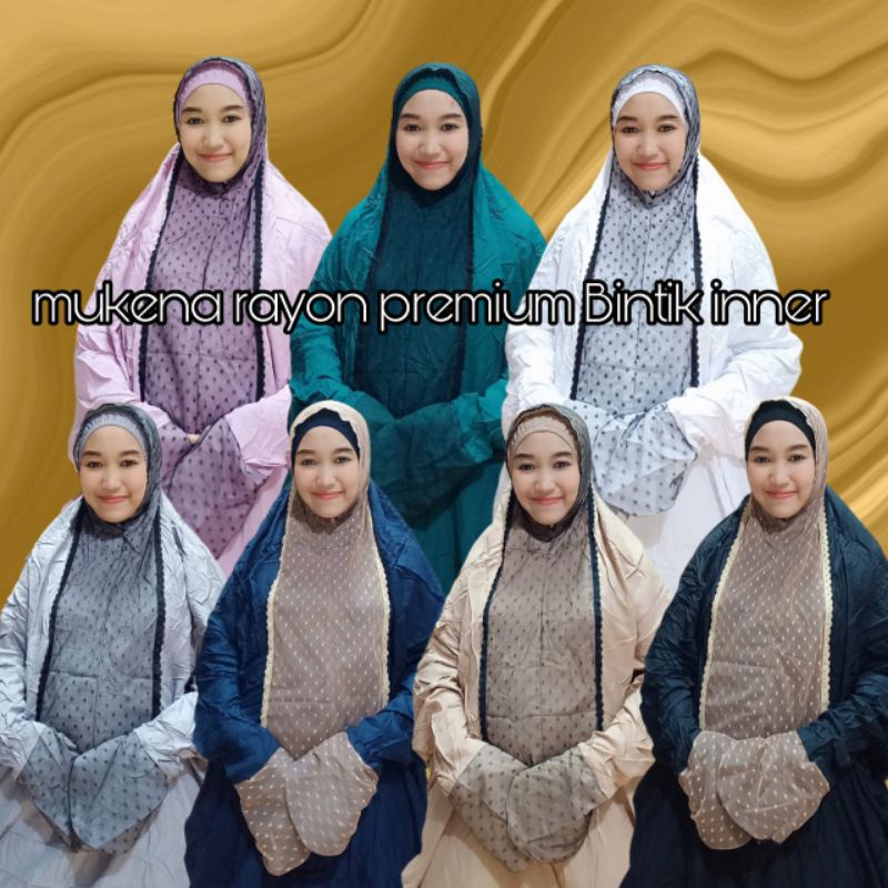 Mukena Terusan Rayon Jumbo Premium Dewasa Rukuh Hiasan Tile Cantik
