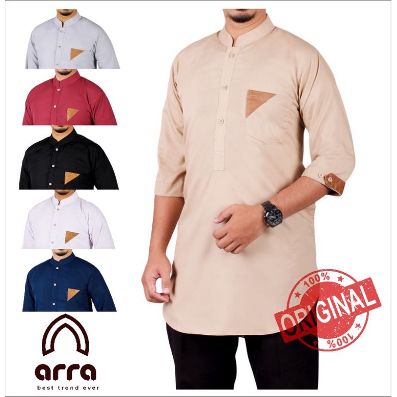 Arra Baju Koko Kurta Pakistan Al faruq Baju Couple Ayah dan Anak Baju kemeja Koko Pria Dewasa Anak Cowok Baju Koko Premium Murah Terbaru Idul Fitri 2022 Baju Kokoh Muslim Dewasa Laki Laki Baju Takwa Kain Oxford  Pakaian Jubah Muslim Pria Lengan Pendek