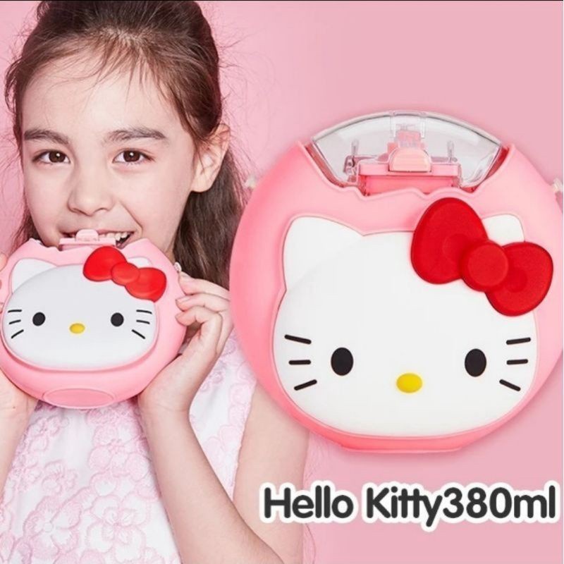 Botol Air Minum DORAEMON HELLO KITTY Portable Anak Bentuk Donat