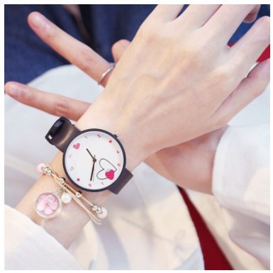 ✅Grosir Jam Senen -  Jam Tangan Quartz Analog Motif Strawberry Gaya Korea Untuk Wanita/Jam Tangan Fashion Wanita