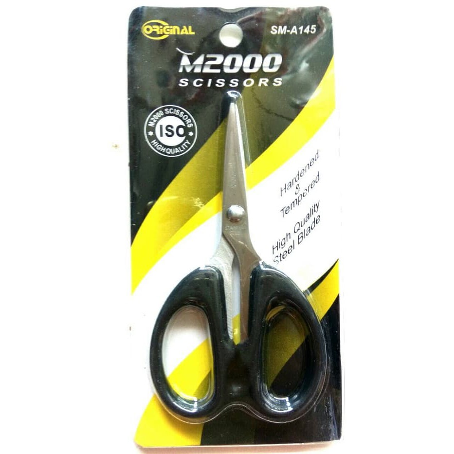 Gunting Kertas Besi baja Kecil Hitam 12cm M2000 Stainless Steel Scissors SM-A145