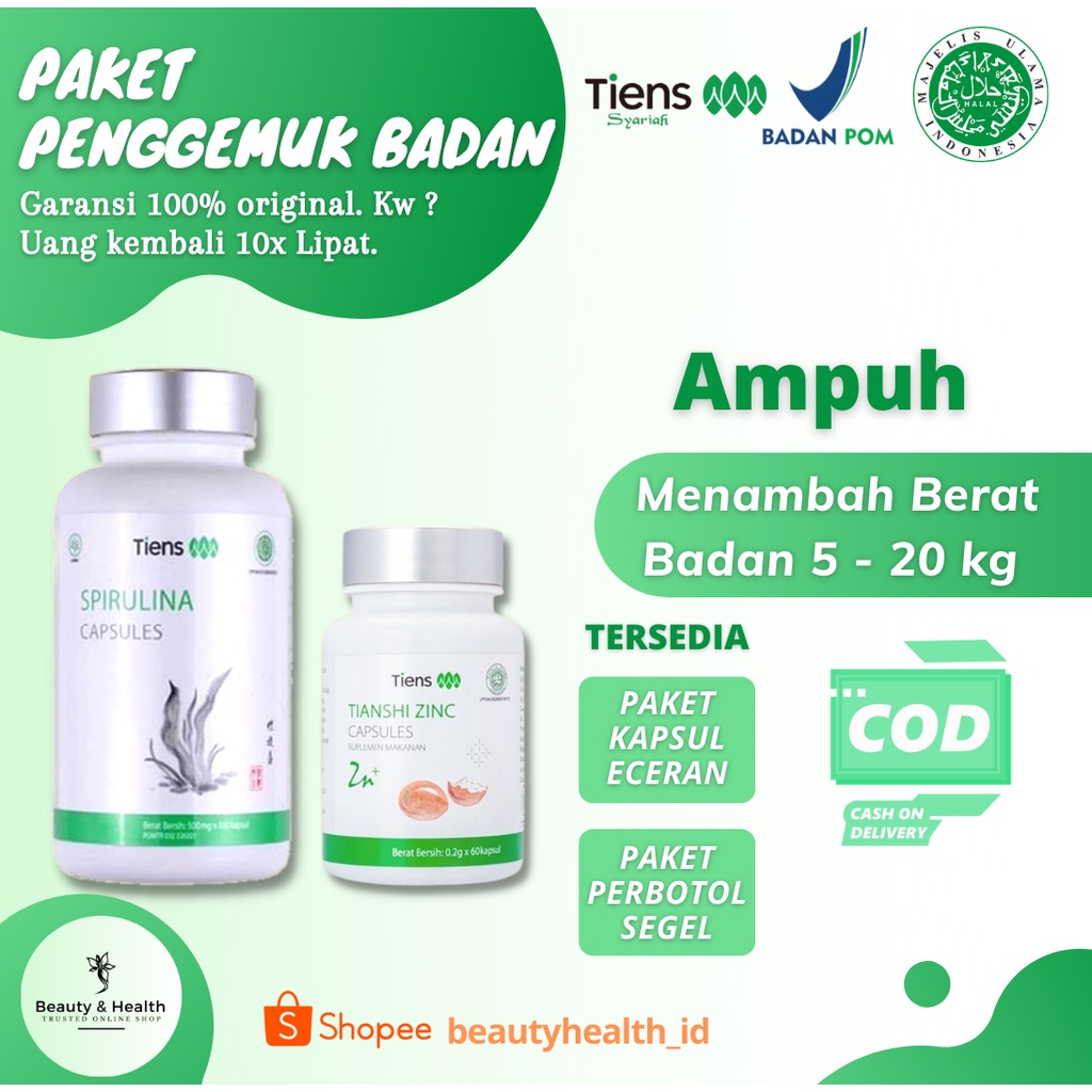 Suplemen Tiens Pengemuk Badan Dewasa dan Anak Vitamin Penambah Berat Badan Bpom