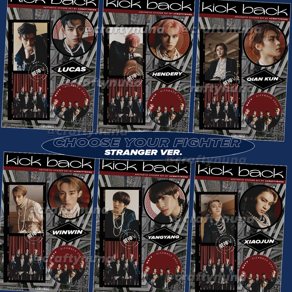 (WV-002) WAYV KICK BACK Stranger &amp; Hitchhiker ver sticker set by Crafty Nuna aesthetic stiker case hp kpop