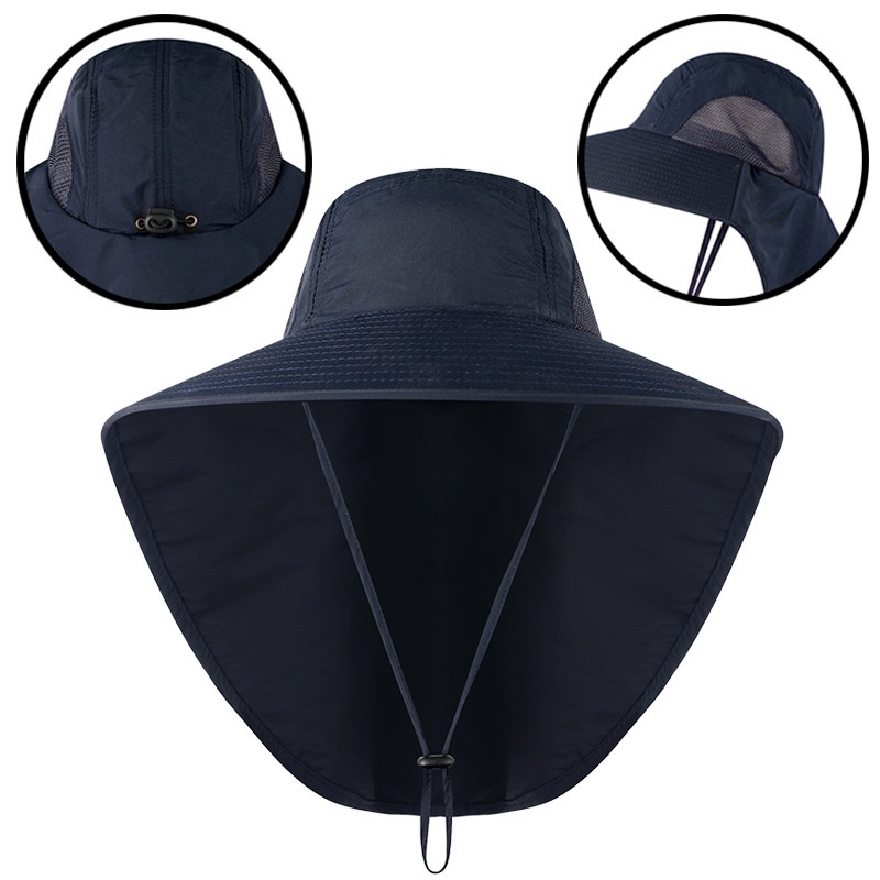 Topi Bucket Pria / Wanita Breathable Cepat Kering Anti Ultraviolet Untuk Outdoor / Musim Panas