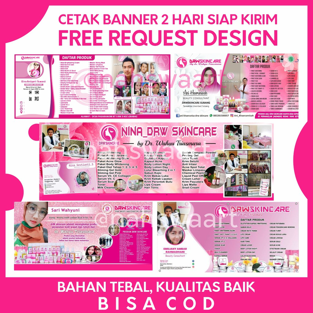 Banner Spanduk Agen Reseller Drwskincare Drw Skincare X Banner Member Drw Skincare Drwskincare Shopee Indonesia