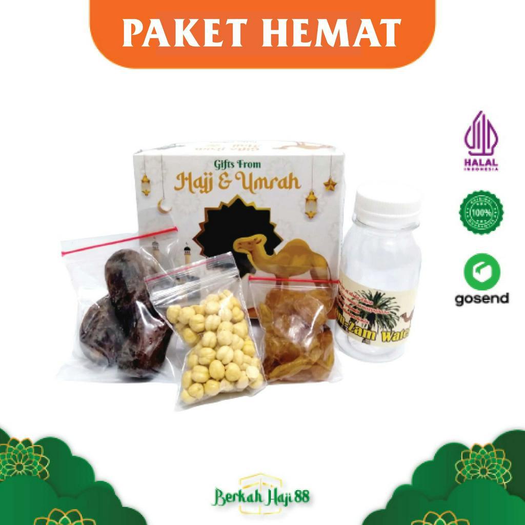 

Paket Hemat oleh oleh haji umroh murah Gift Hampers Dus Kotak Air Zamzam 60ml Asli