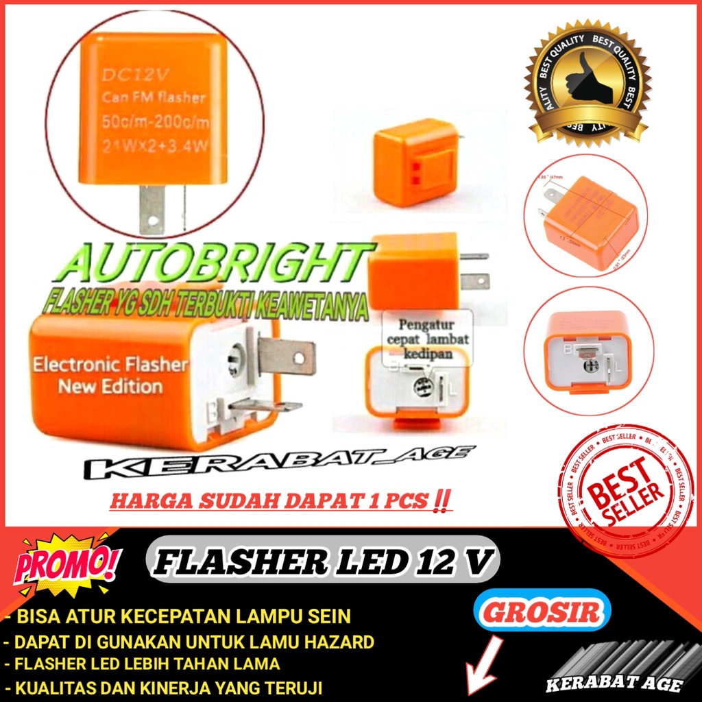 Flasher pengatur kedipan lampu sein Dll