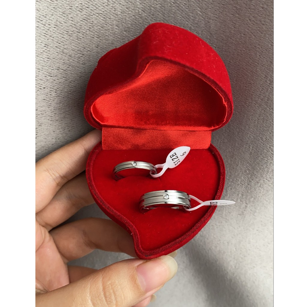 [ BEST SELLER ] Cincin Couple titanium  C056 / Tunangan / Nikah Kawin Titanium Anti Karat Mata Satu