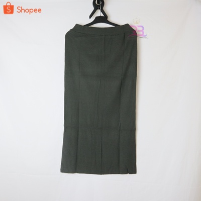 Rok Rajut ABG & JUMBO Rok Span Rajut Wanita / ROK Panjang PREMIUM / Rok Knit Rajut / Rok Tebal / Rok oversize-HIJAU ARMY